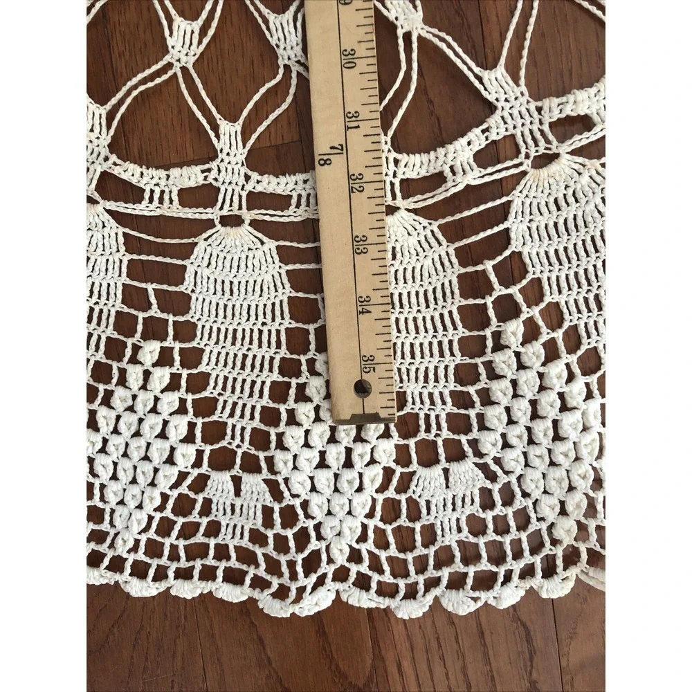 Vintage Ivory Hand Crocheted 40